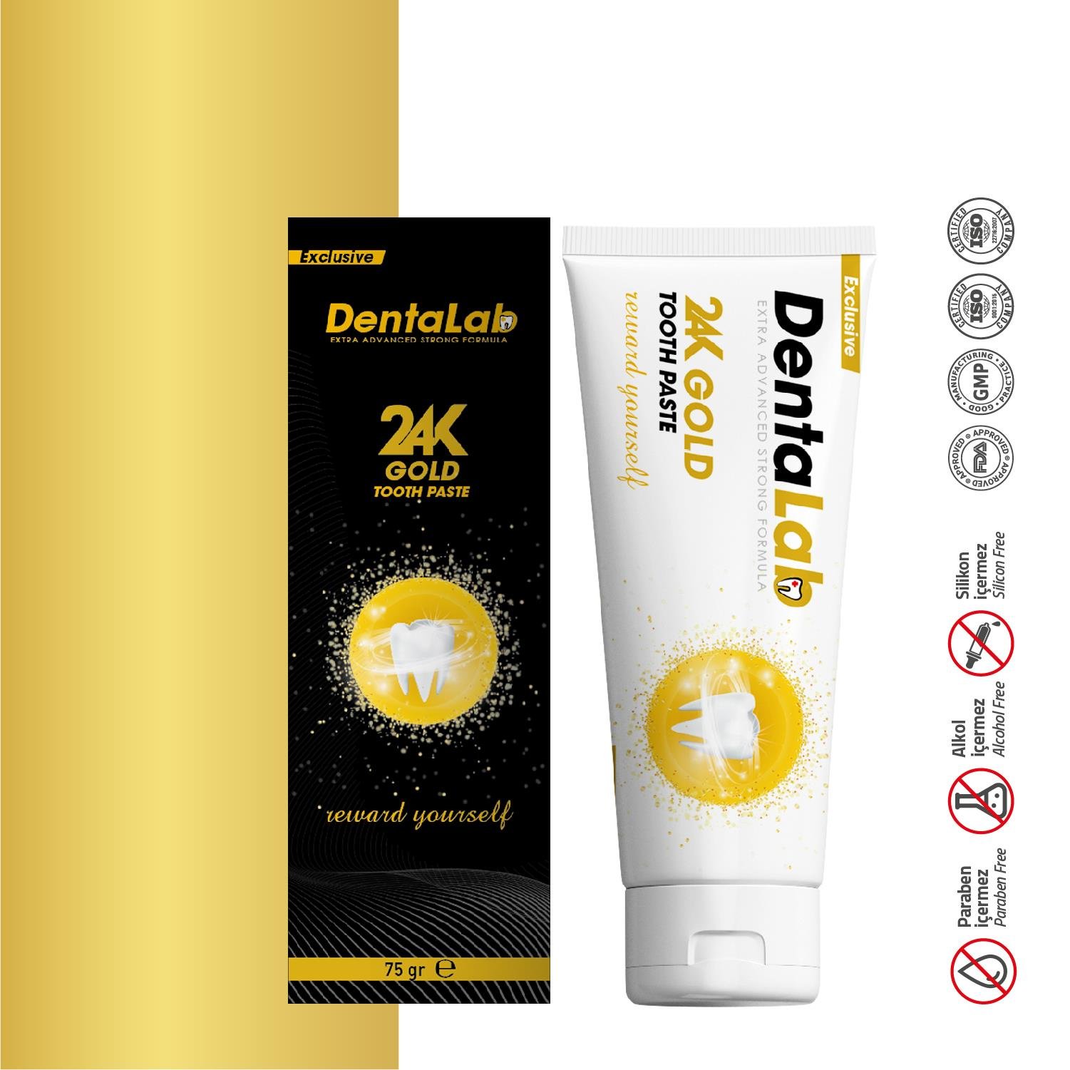 Dentalab 24k Altın Parçacıklar Içeren Diş Macunu 75 G