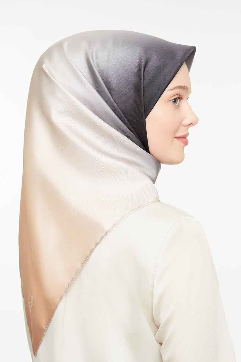 Levidor Açık Somon Twill Saf İpek Eşarp