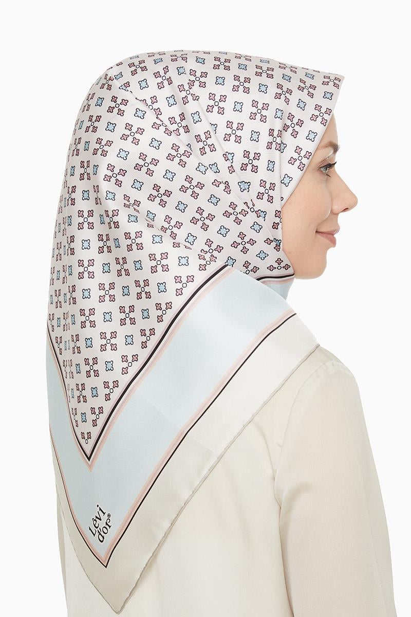 Levidor Açık Vizon Twill Saf İpek Eşarp