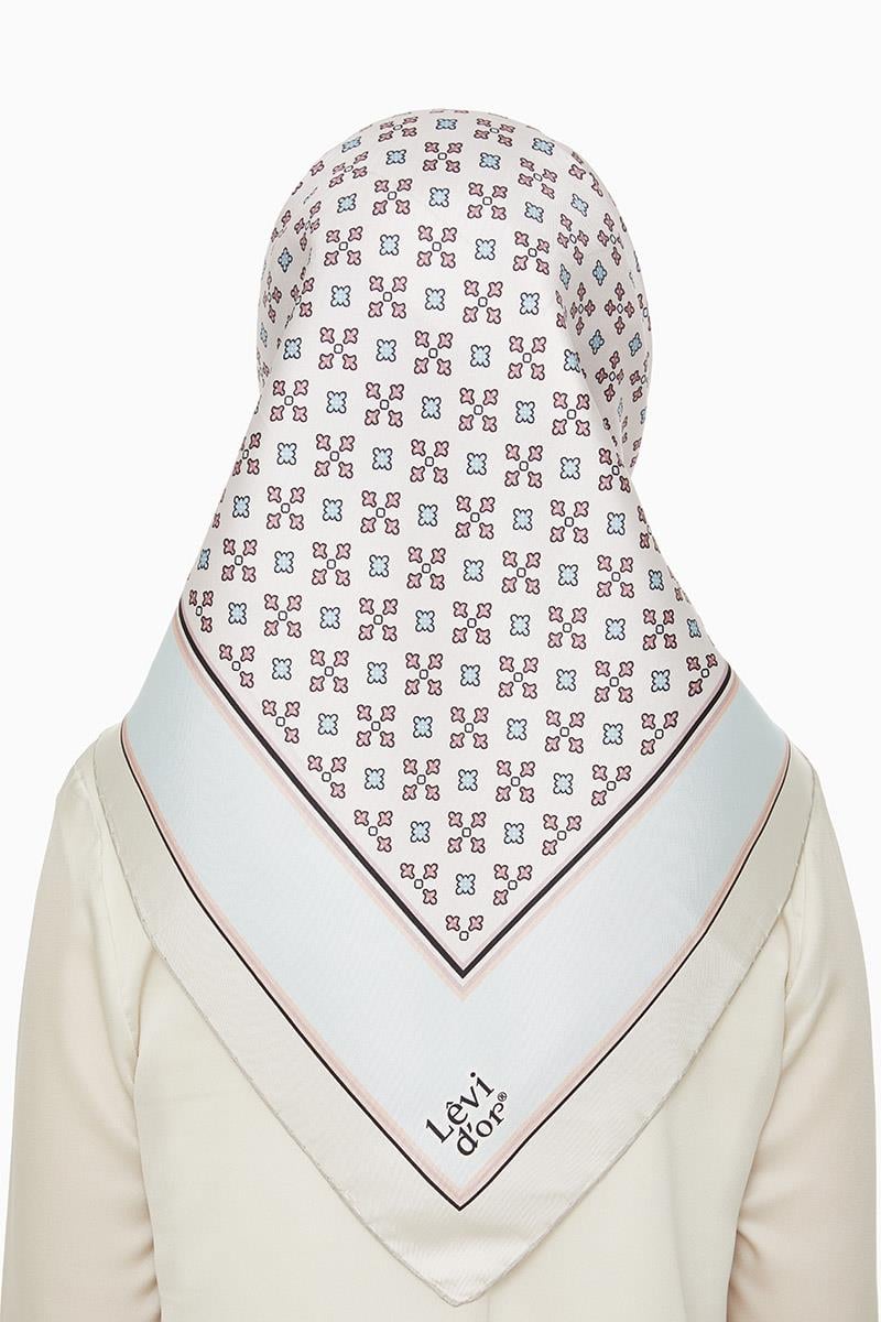 Levidor Açık Vizon Twill Saf İpek Eşarp