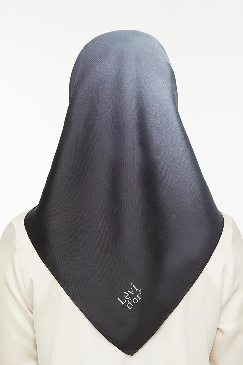 Levidor Antrasit Twill Saf İpek Eşarp