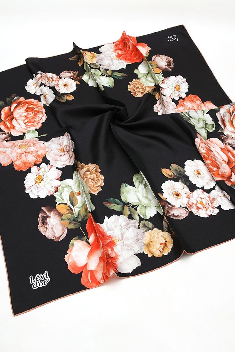 Levidor Bakır Twill Saf İpek Eşarp