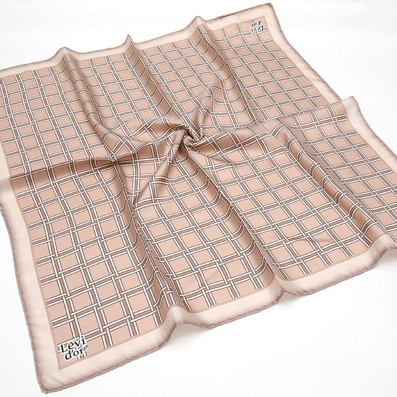 Levidor Bej Twill Saf İpek Eşarp