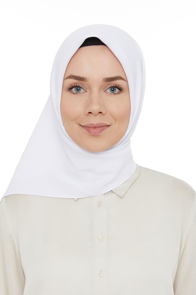 Levidor Beyaz Risus Kare Eşarp