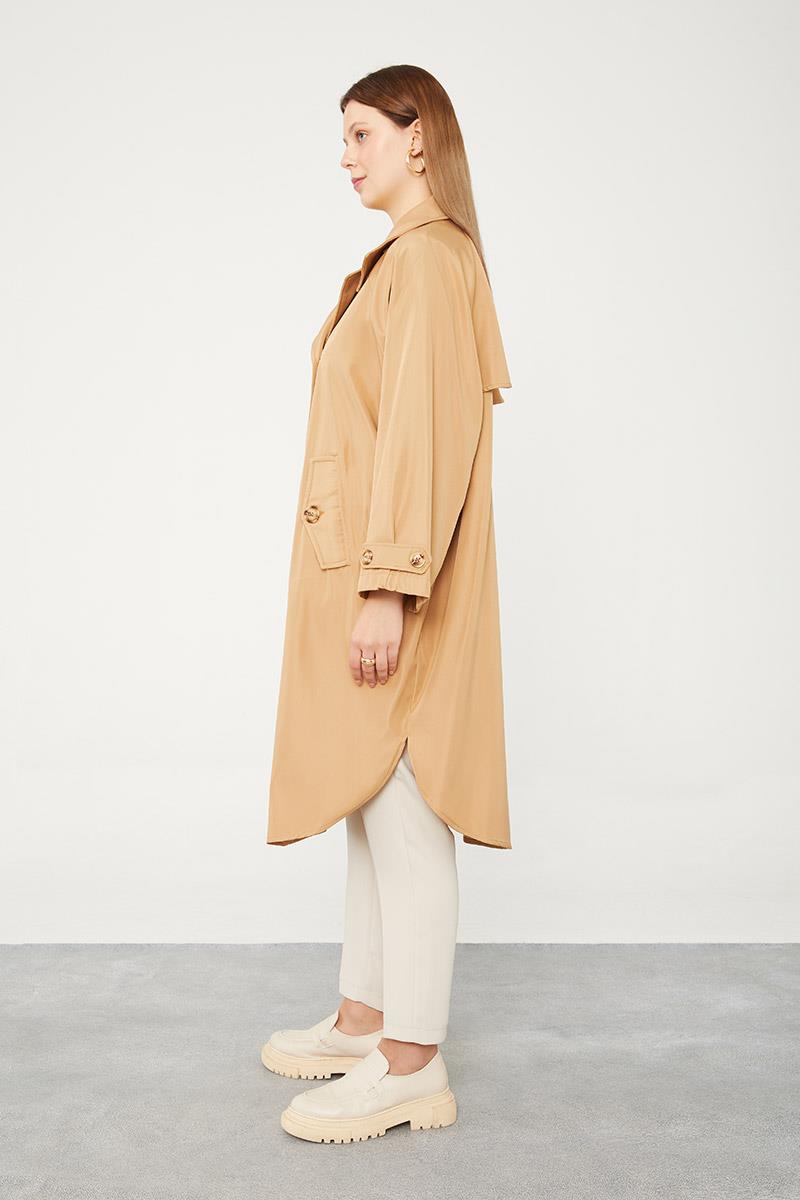 Levidor Camel Oversize Trençkot