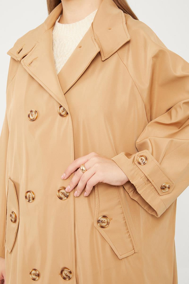 Levidor Camel Oversize Trençkot