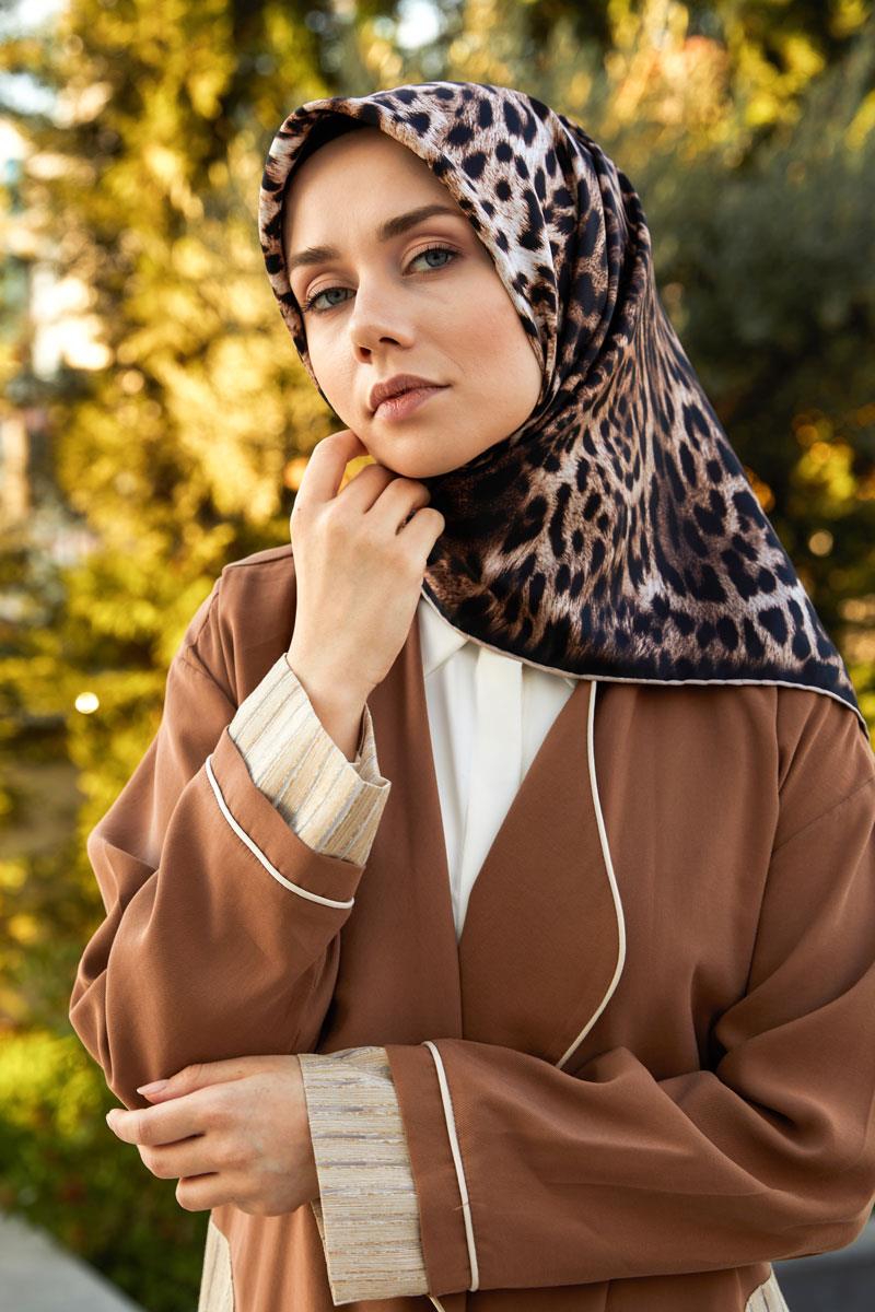 Levidor Ekru Twill İpek Eşarp