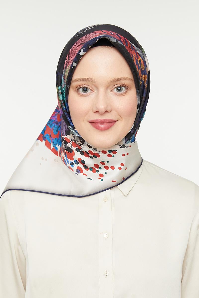 Levidor Ekru Twill Saf İpek Eşarp