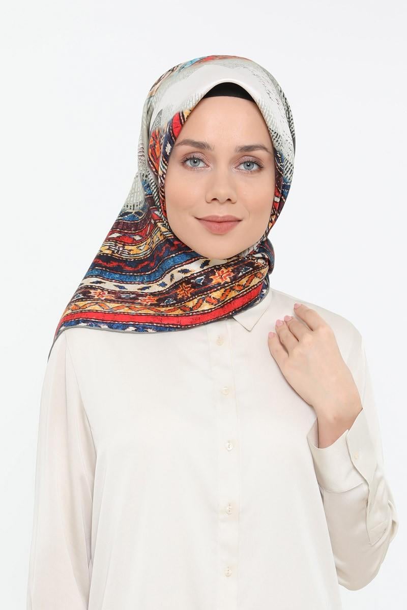 Levidor Ekru Twill Saf İpek Eşarp