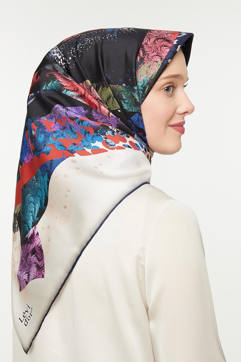 Levidor Ekru Twill Saf İpek Eşarp