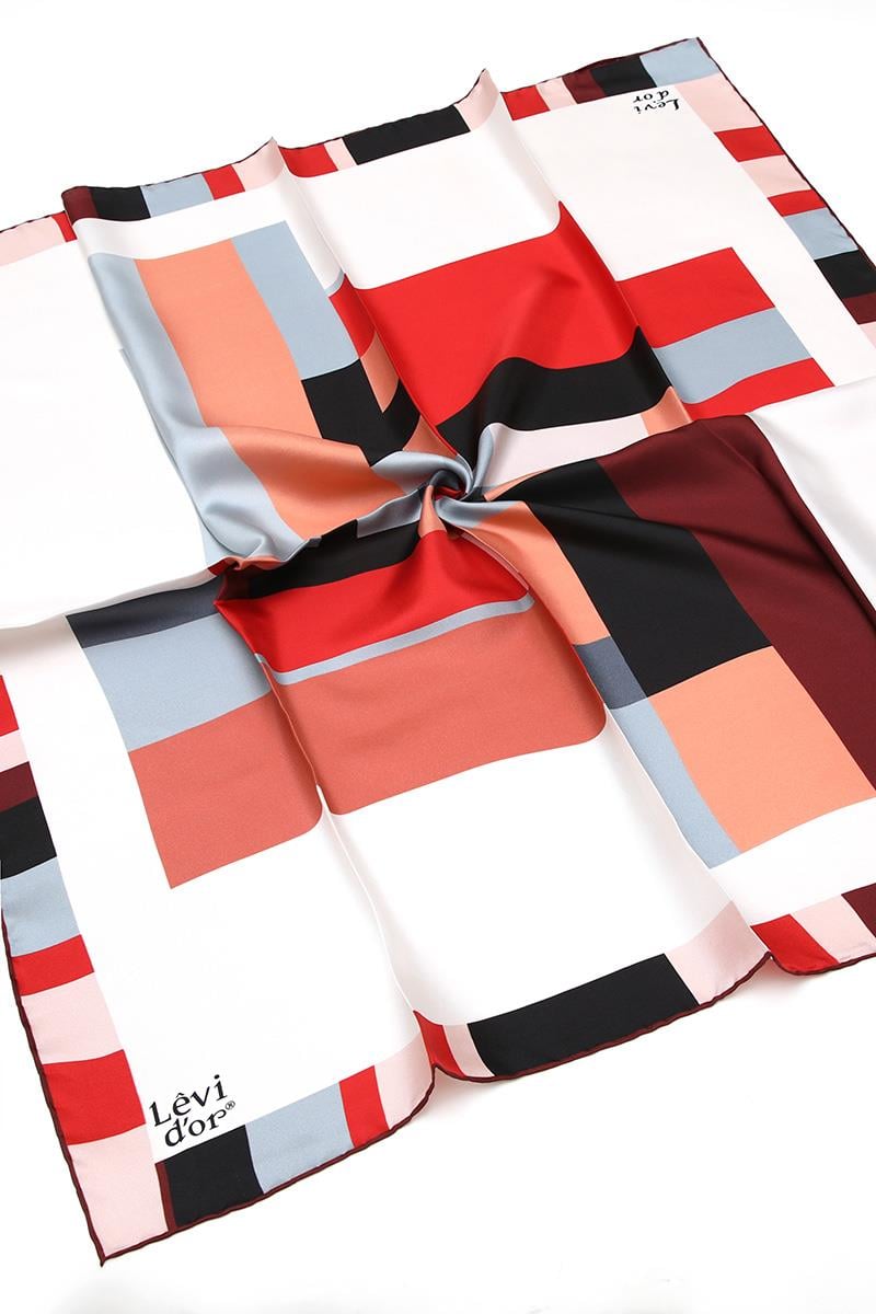 Levidor Gri Twill Saf İpek Eşarp