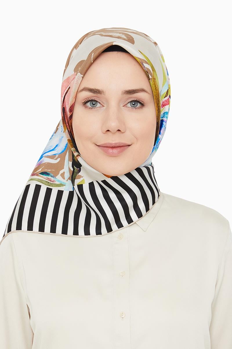 Levidor Hardal Twill Saf İpek Eşarp