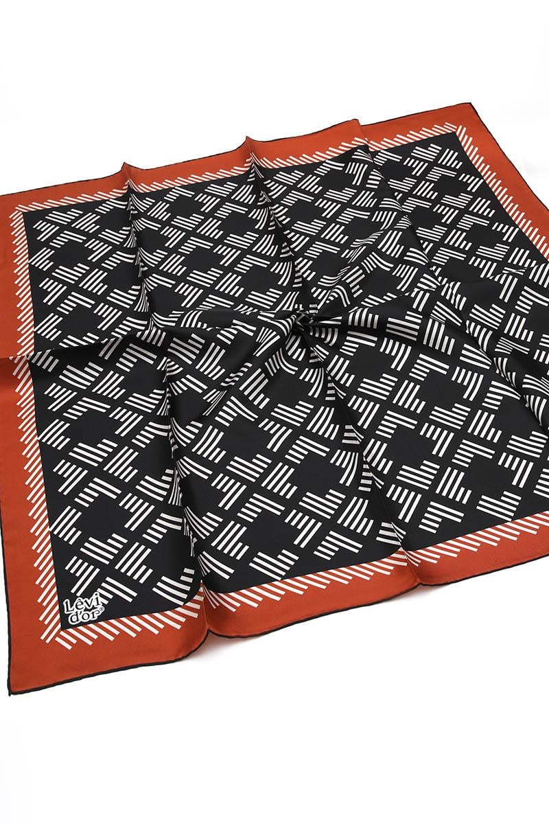 Levidor Kiremit Twill Saf İpek Eşarp