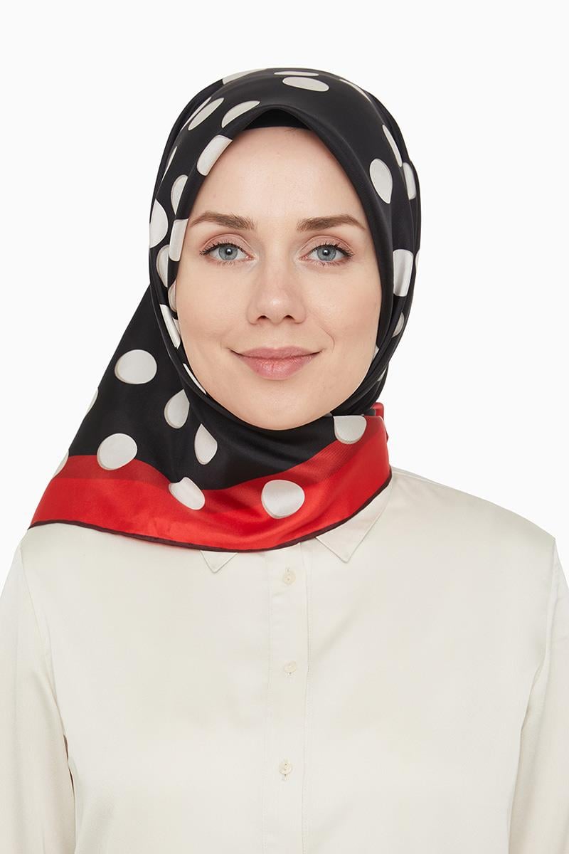 Levidor Kırmızı Twill Saf İpek Eşarp