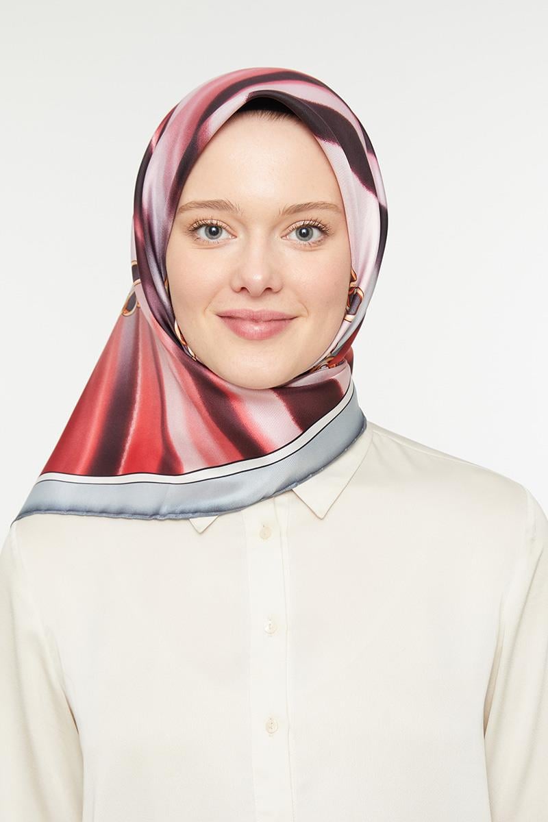 Levidor Koyu Pembe Twill Saf İpek Eşarp