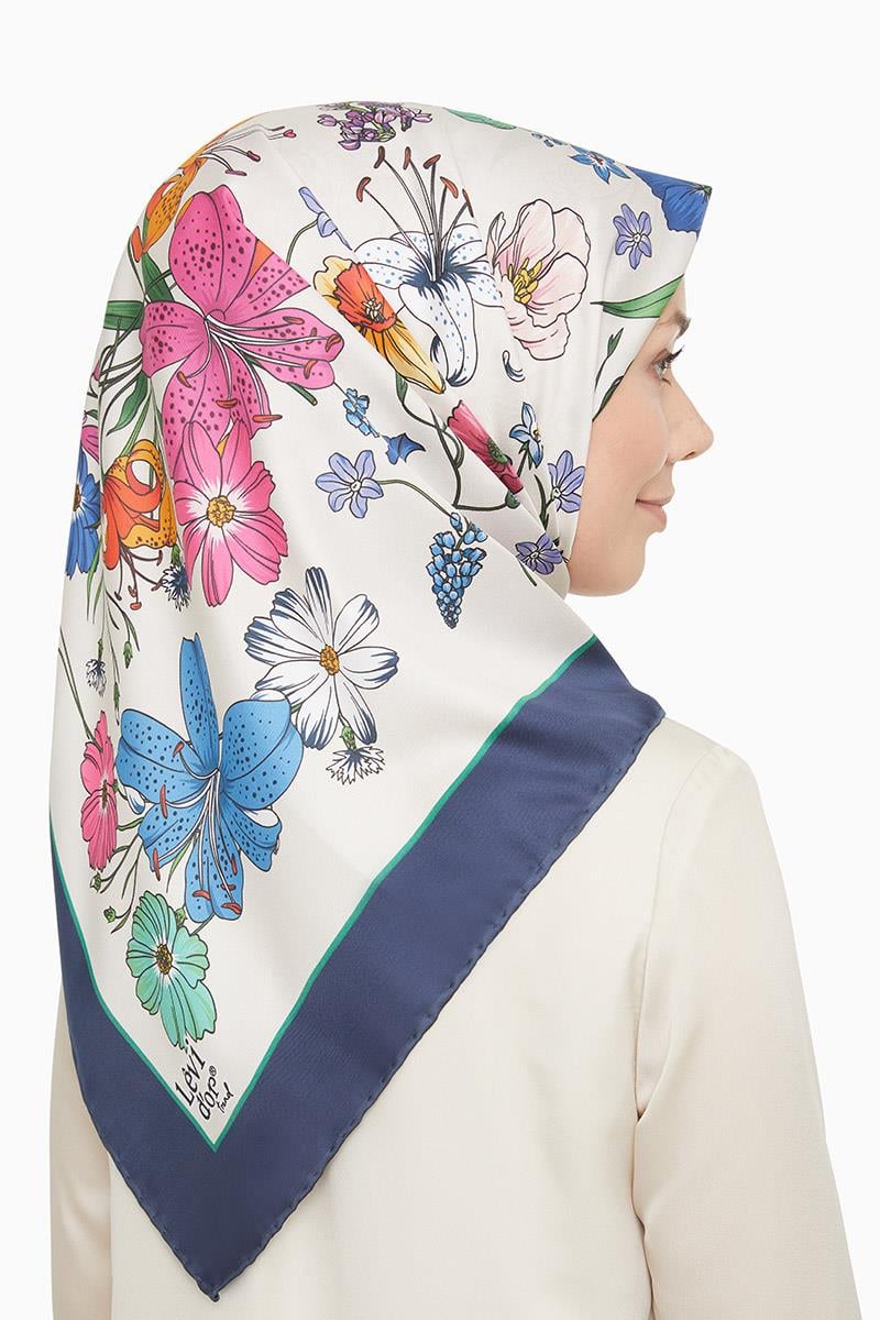 Levidor Lacivert Trend Twill Eşarp