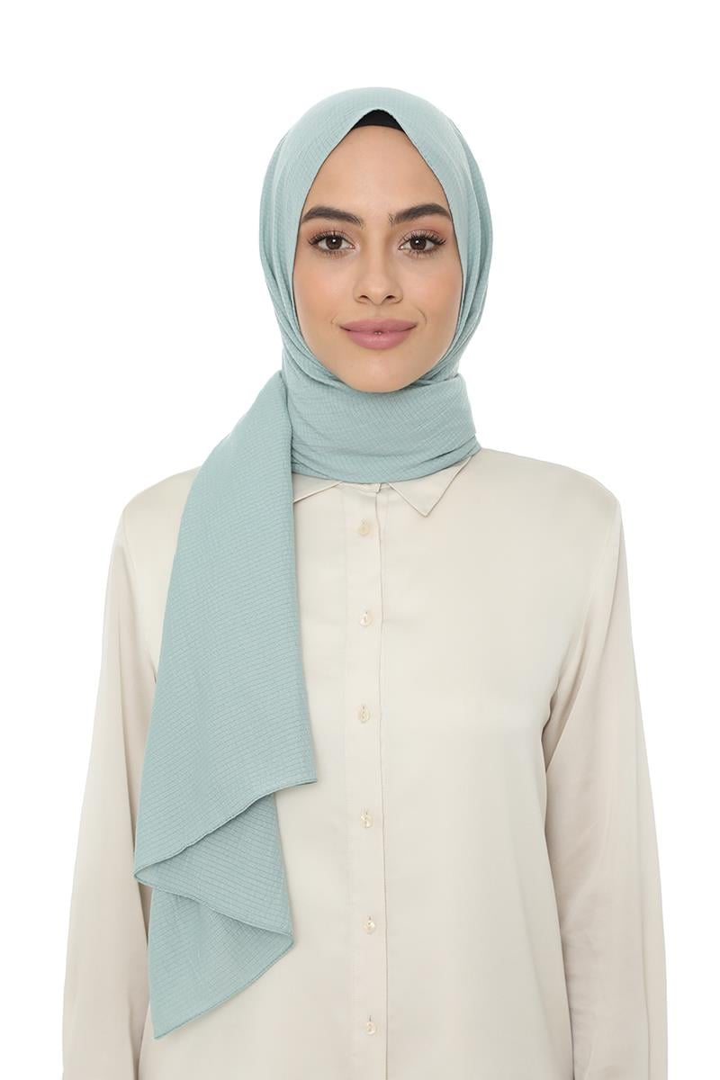 Levidor Mint Yeşili Naturel Cazz Şal