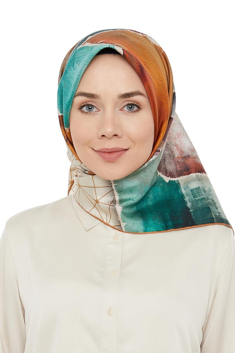 Levidor Mint Yeşili Twill Saf İpek Eşarp