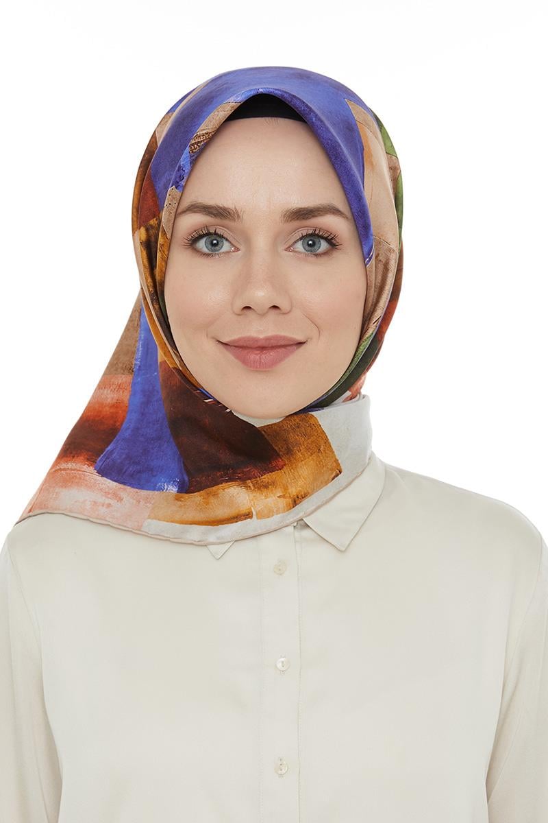 Levidor Mor Twill Saf İpek Eşarp