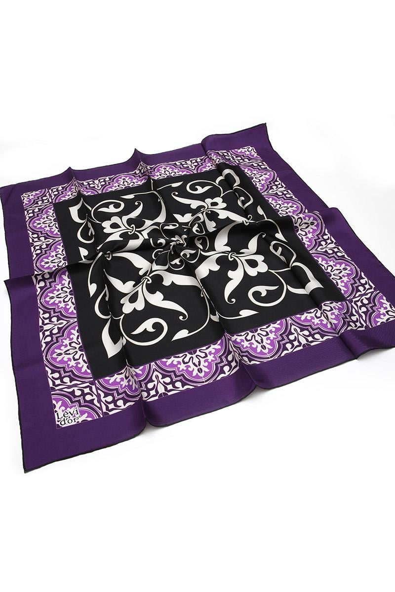 Levidor Mor Twill Saf İpek Eşarp