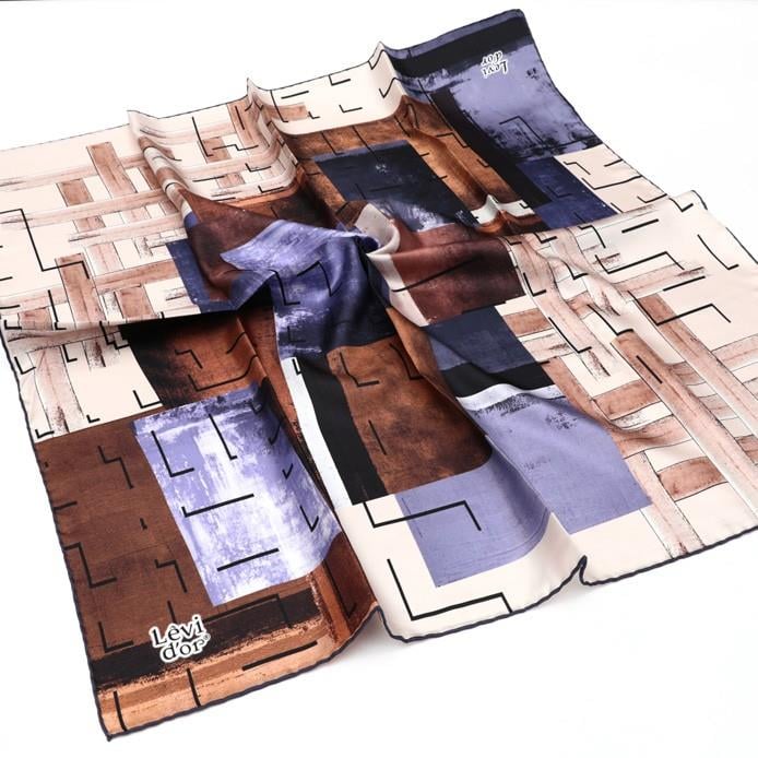Levidor Mor Twill Saf İpek Eşarp