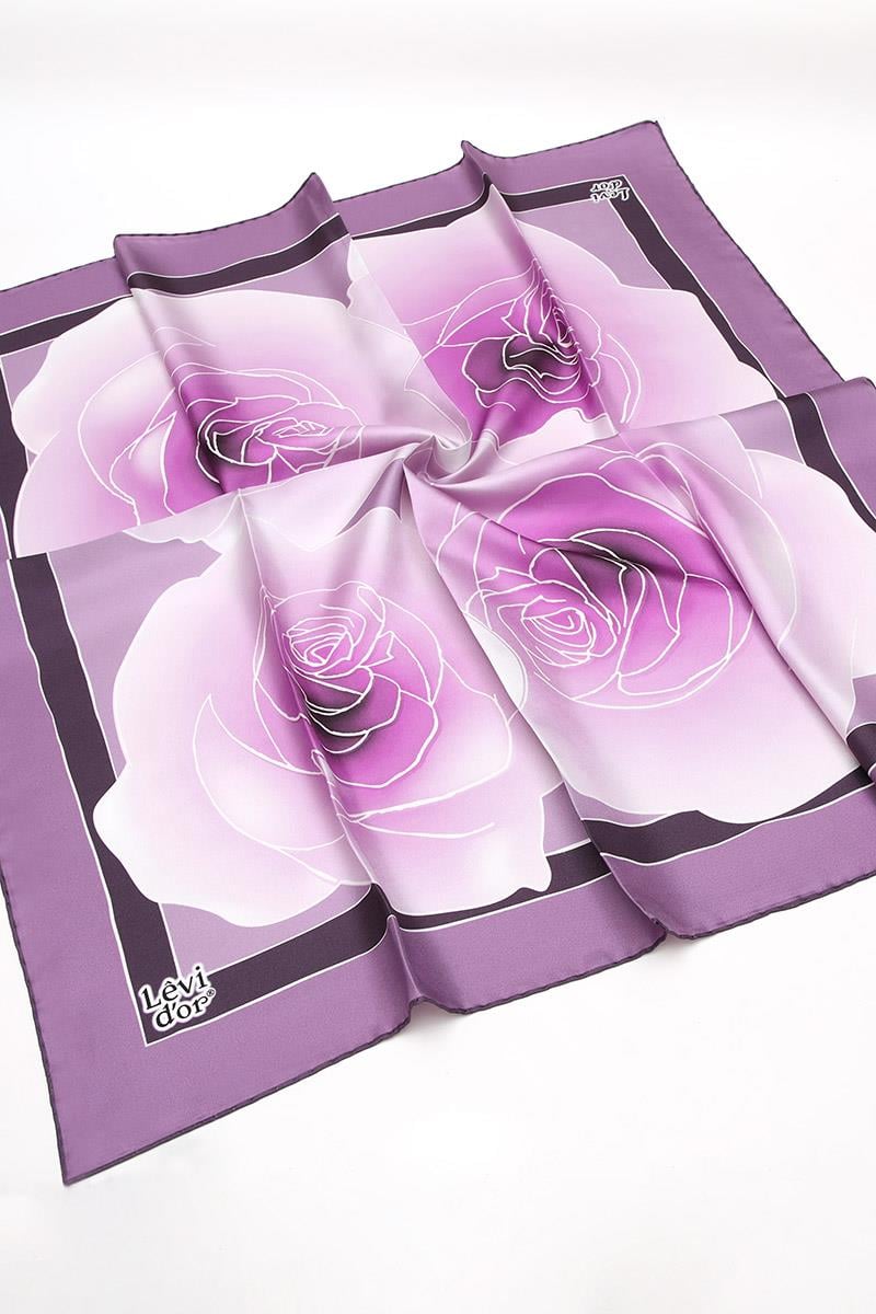 Levidor Mor Twill Saf İpek Eşarp