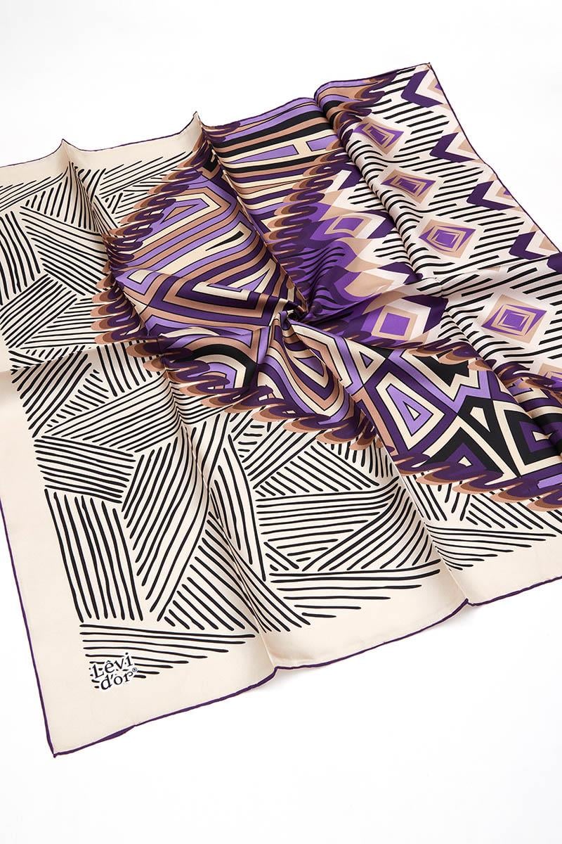 Levidor Mor Twill Saf İpek Eşarp