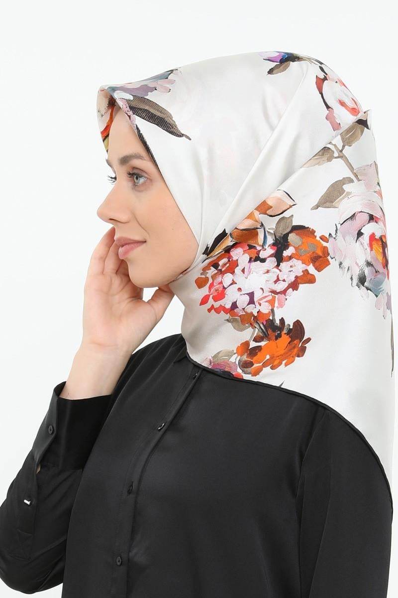 Levidor Mor Twill Saf İpek Eşarp