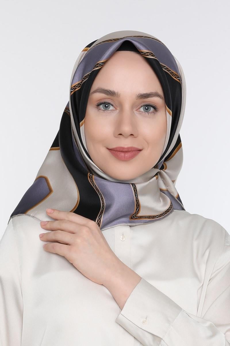 Levidor Mor Twill Saf İpek Eşarp