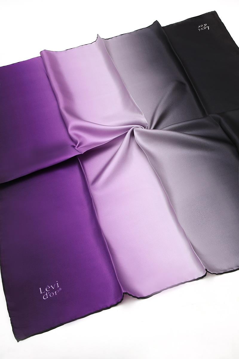 Levidor Mor Twill Saf İpek Eşarp