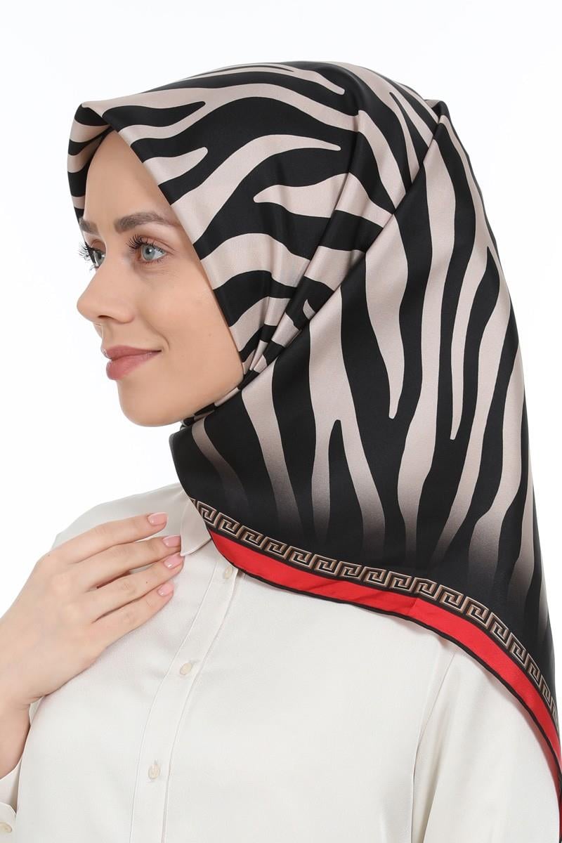 Levidor Nar Çiçeği Twill Saf İpek Eşarp