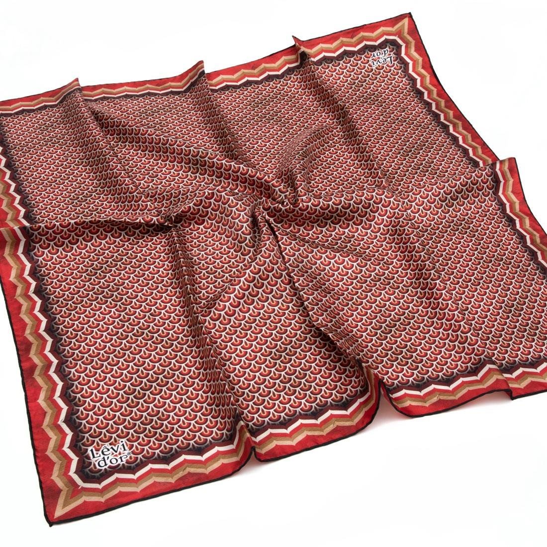 Levidor Nar Çiçeği Twill Saf İpek Eşarp