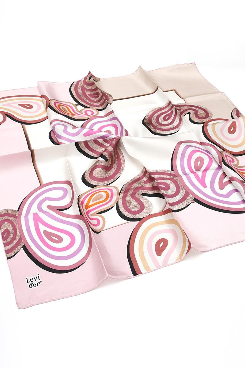 Levidor Pembe Twill Saf İpek Eşarp