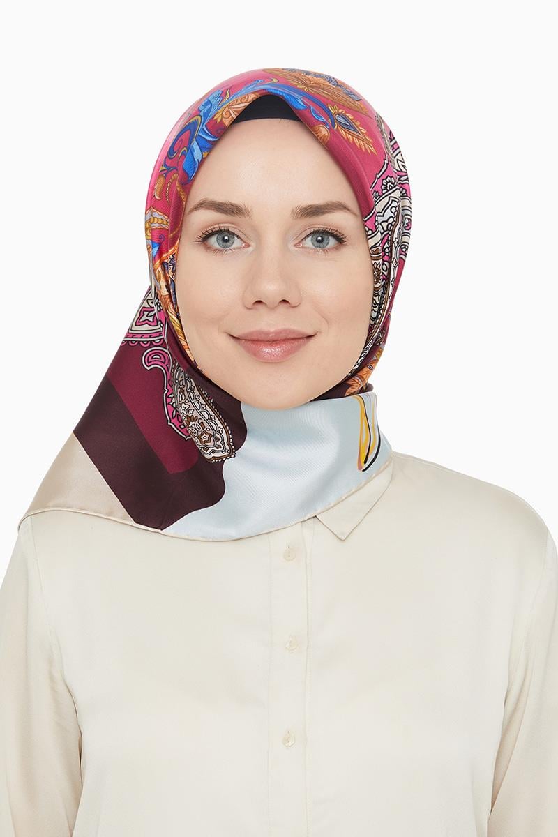 Levidor Pembe Twill Saf İpek Eşarp