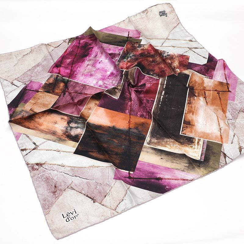 Levidor Pembe Twill Saf İpek Eşarp