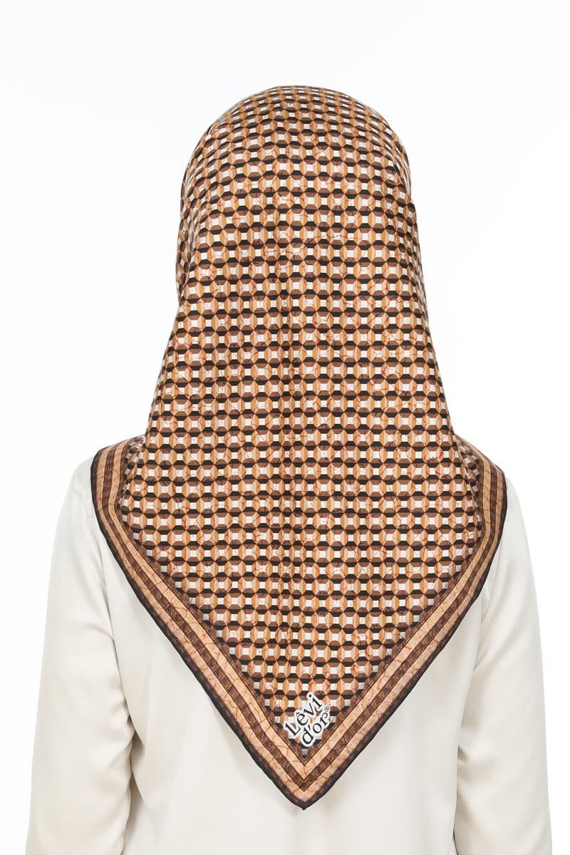 Levidor Safran Twill Saf İpek Eşarp