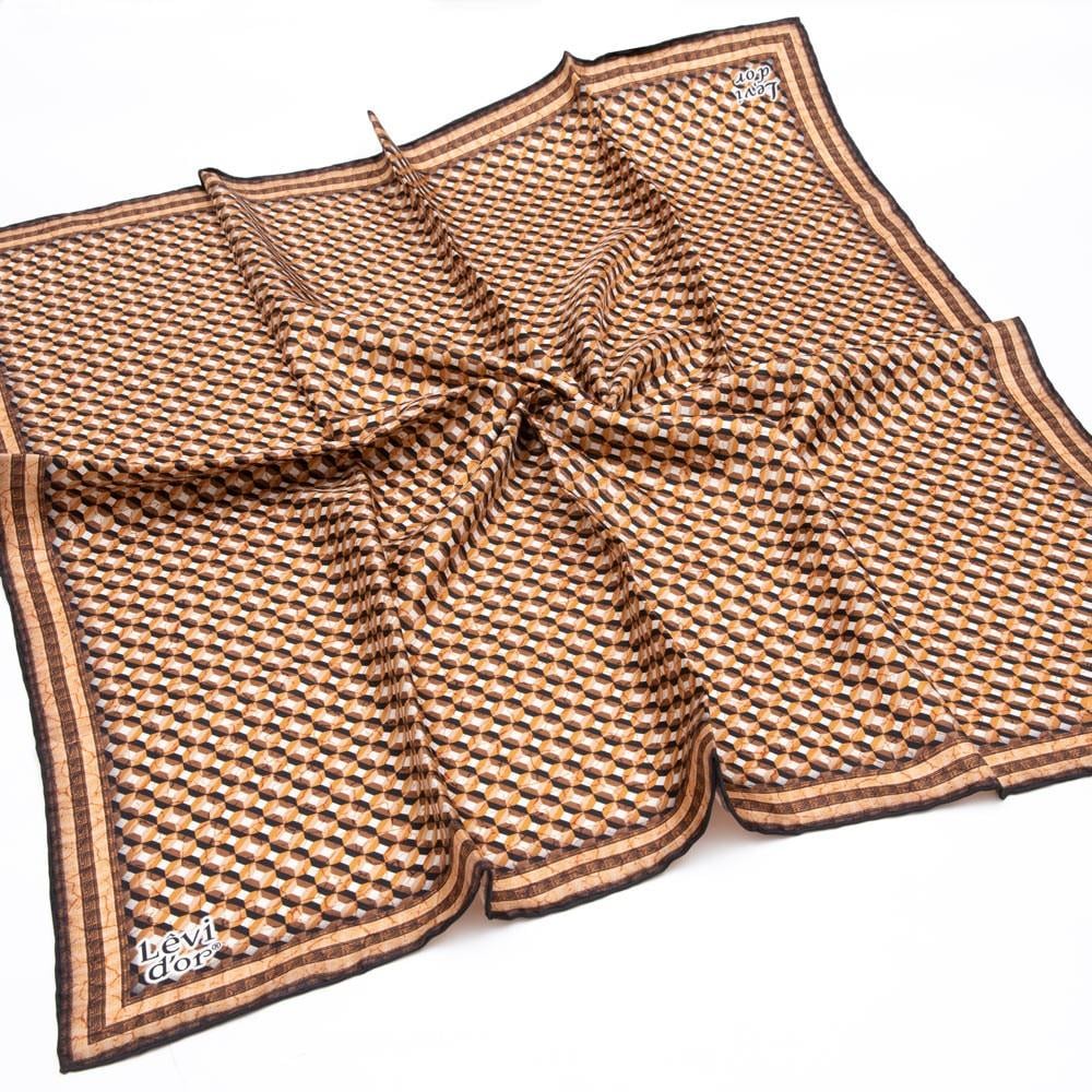 Levidor Safran Twill Saf İpek Eşarp