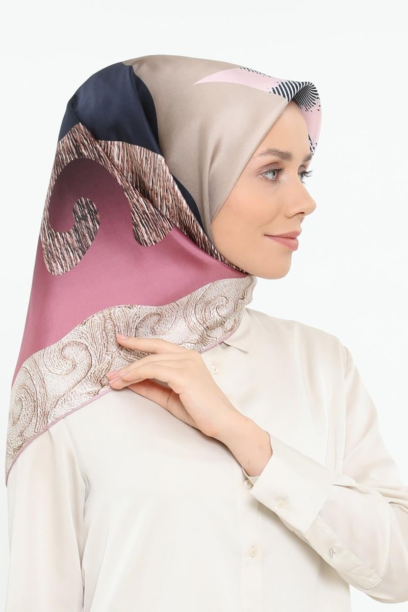 Levidor Şeker Pembesi Twill Saf İpek Eşarp