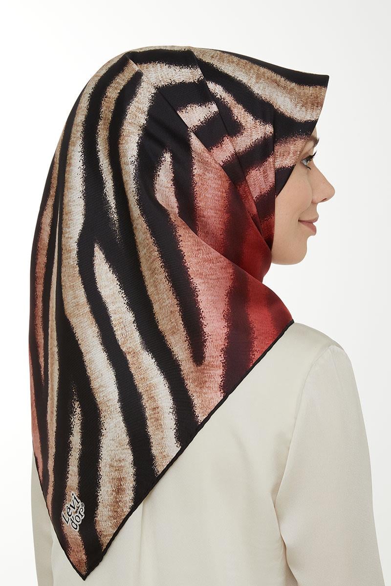 Levidor Siyah Twill Saf İpek Eşarp