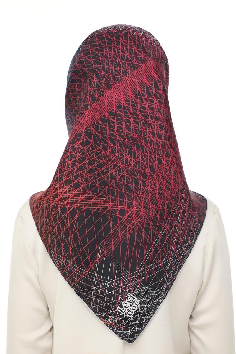 Levidor Siyah Twill Saf İpek Eşarp