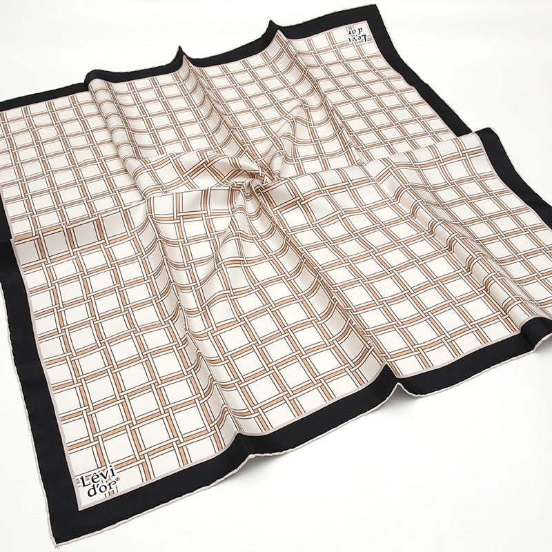 Levidor Siyah Twill Saf İpek Eşarp