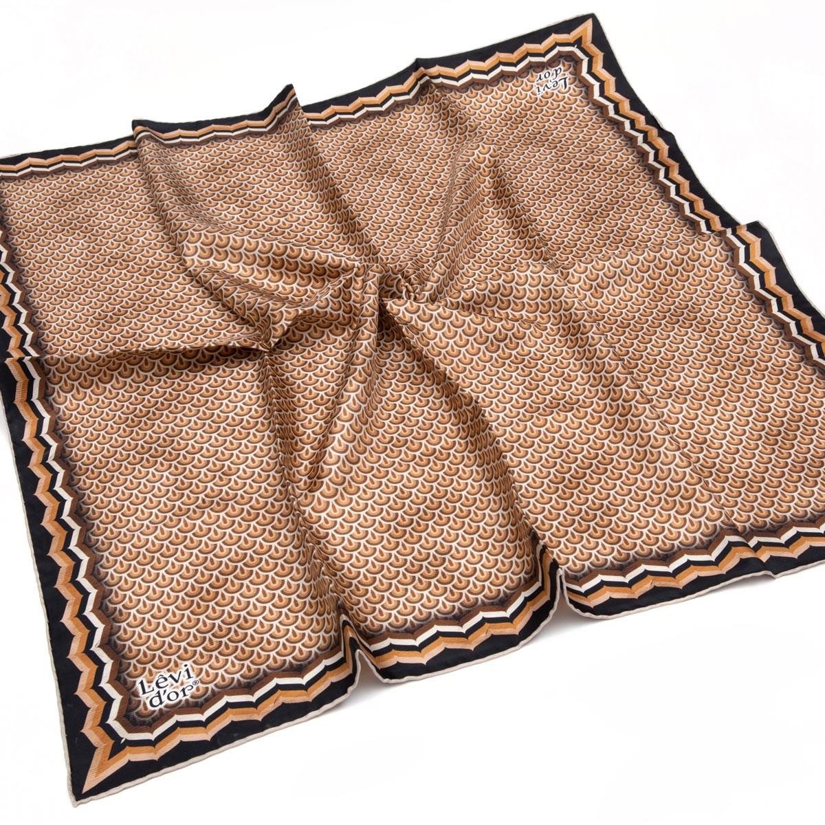 Levidor Siyah Twill Saf İpek Eşarp