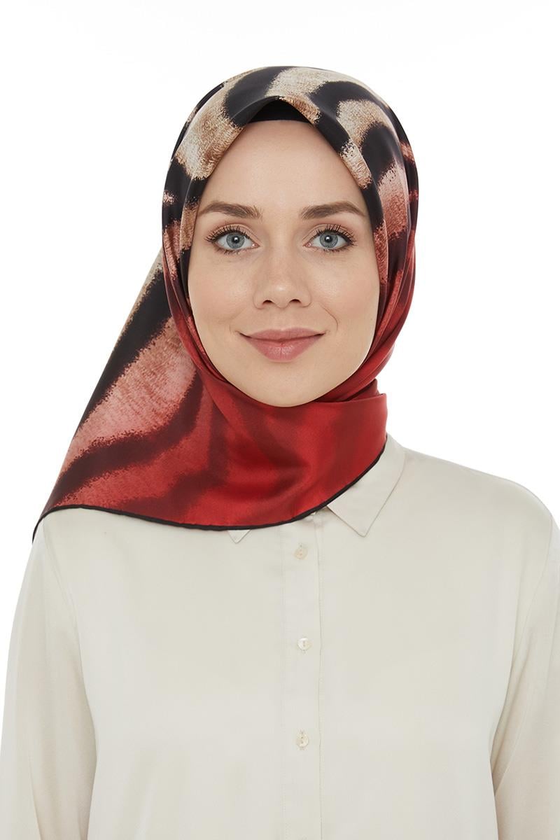 Levidor Siyah Twill Saf İpek Eşarp