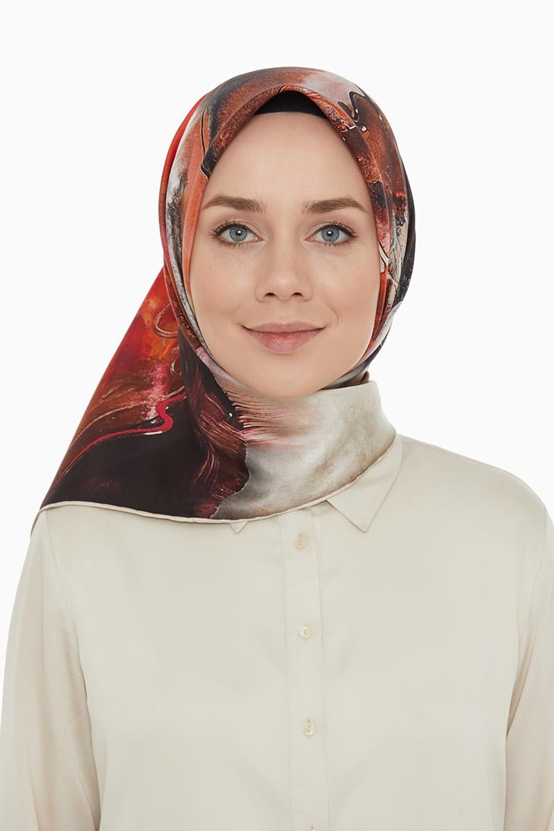 Levidor Siyah Twill Saf İpek Eşarp