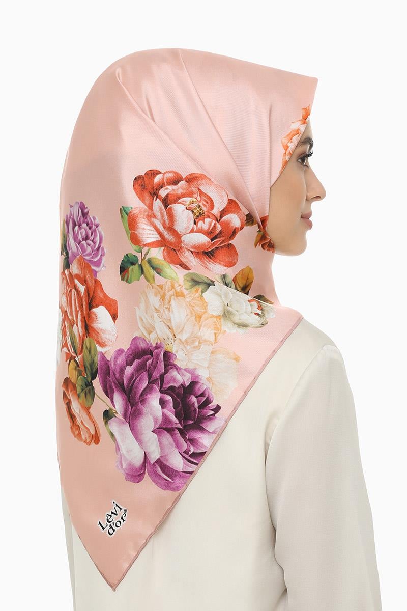 Levidor Somon Twill Saf İpek Eşarp