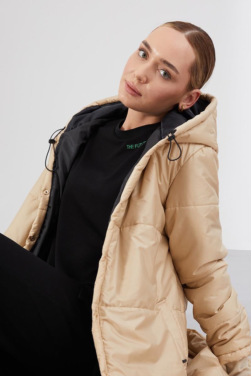Levidor Studio Bej Çift Renkli Spor Mont