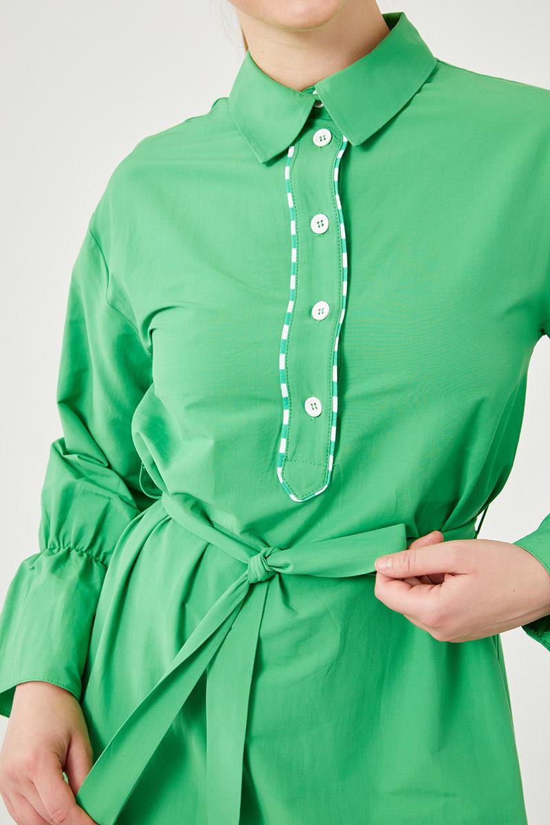 Levidor Studio Benetton Çizgili Poplin Elbise