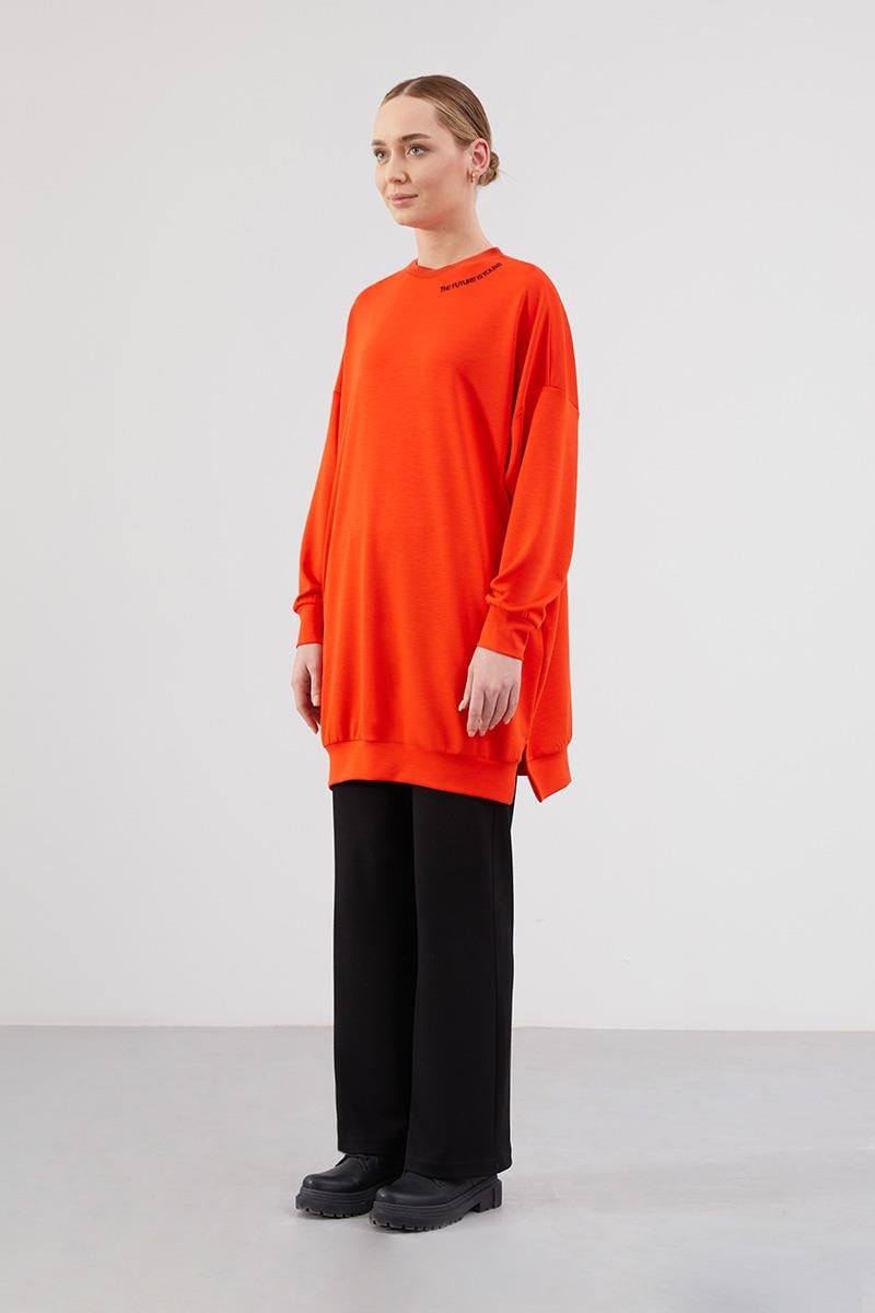 Levidor Studio Oranj Baskılı Basic Spor Sweat