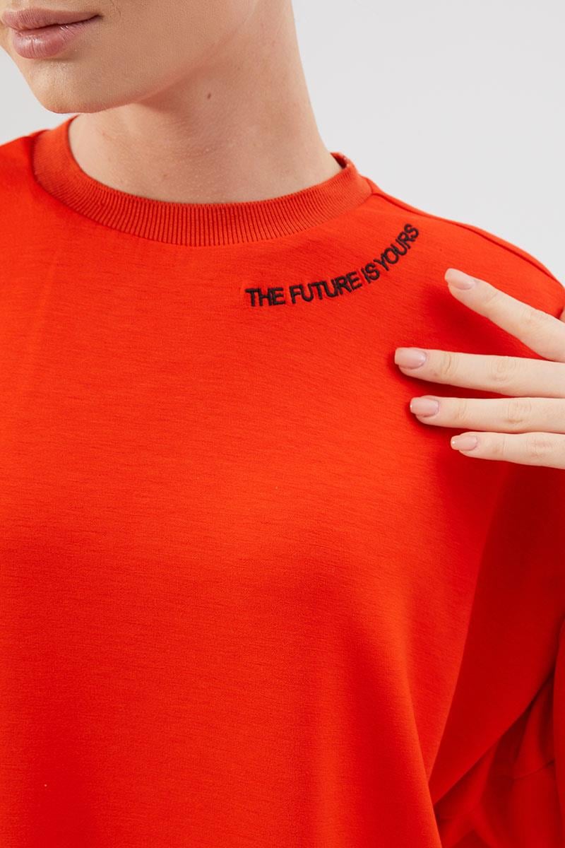 Levidor Studio Oranj Baskılı Basic Spor Sweat