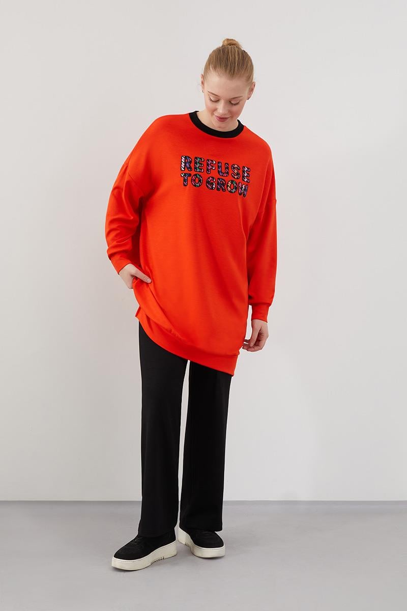 Levidor Studio Oranj Baskılı Sweat